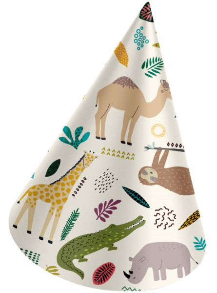 6 Zoo Birthdayparty Partyhüte