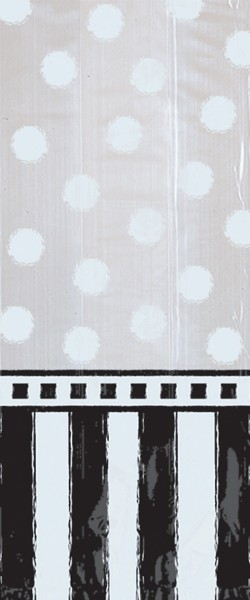 Happy Birthday Black And White Party Geschenktüte 10x23cm