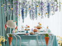 Vorschau: 8 Oster Brunch Blumen Tortendeko 13cm