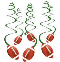 6 Touchdown Football Swirl Hänger