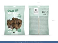 100 Eco Pastell Ballons hellbraun 30cm