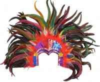 Auffäliger Federkopfschmuck Bunt