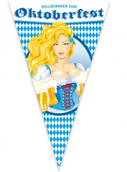 Oktoberfest Wimpel Bier Liesl 1,5m x 90cm