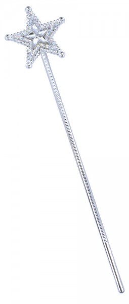 Silberner Glitzer Zauberstab