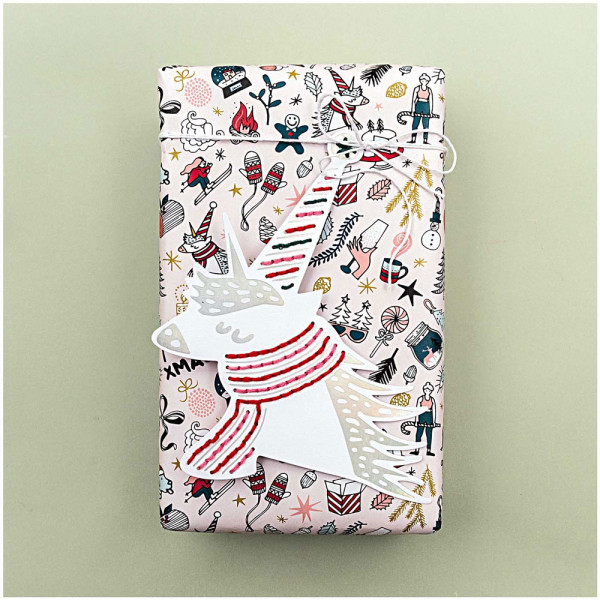 8 Stickbilder träumendes Einhorn