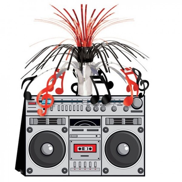 80er Jahre Radio Vibes Tischfontäne 23 x 36cm