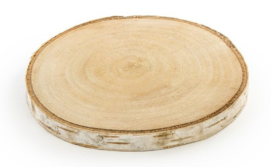 2 Holzscheiben Untersetzer Birke