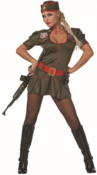 Sexy Soldatin Sonja Militär Kostüm