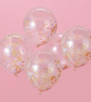 5 Sternenwirbel Konfettiballons 30cm