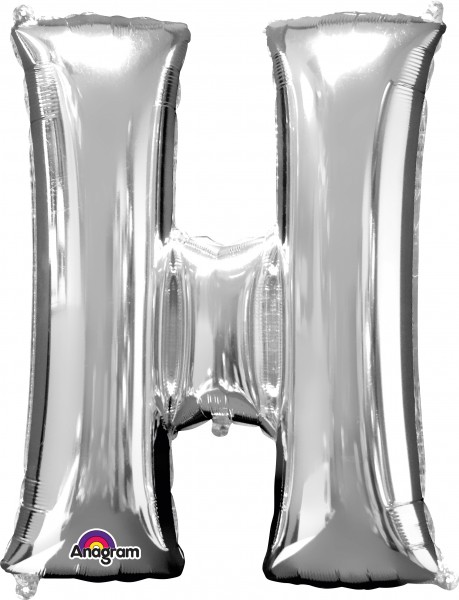 Folienballon Buchstabe H silber 81cm