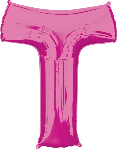 Folienballon Buchstabe T pink XL 81cm