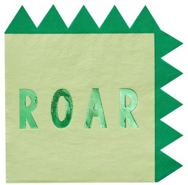 16 Roarsome Dino Servietten 33cm