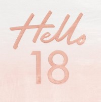 18 Hello Eighteen Servietten 33cm