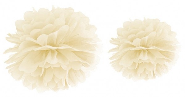 Pompon Romy creme 25cm 2