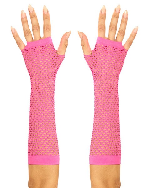 Rosa Neon Netzhandschuhe Nena
