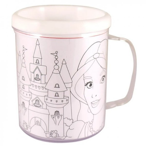 Prinzessinnen Tasse zum Ausmalen