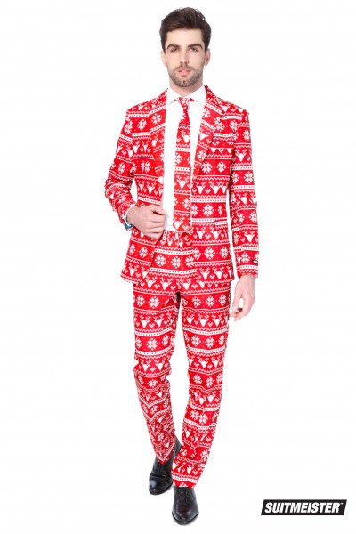 Suitmeister Partyanzug Christmas Red Nordic
