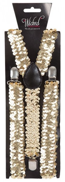 Goldene Pailletten Hosenträger Deluxe