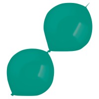 50 Metallic Girlandenballons acquamarin 30cm