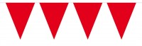 Kleine Wimpelkette Rot 3m