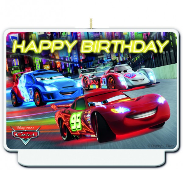 Cars Neon City Birthday Tortenkerze