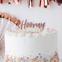 Rosy Party Hooray Tortenkerze 9,5cm