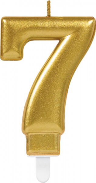Goldene Zahlenkerze 7