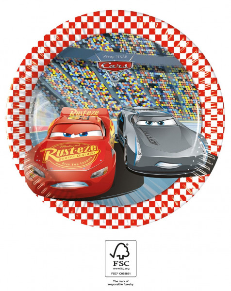 8 Cars Evolution Pappteller 20cm