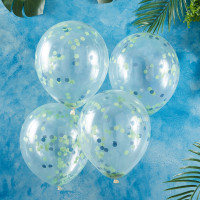 5 Roarsome Dino Konfettiballons 30cm