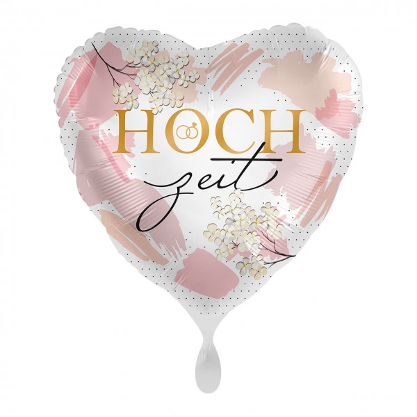 Hochzeit Herz Folienballon pastell 43cm