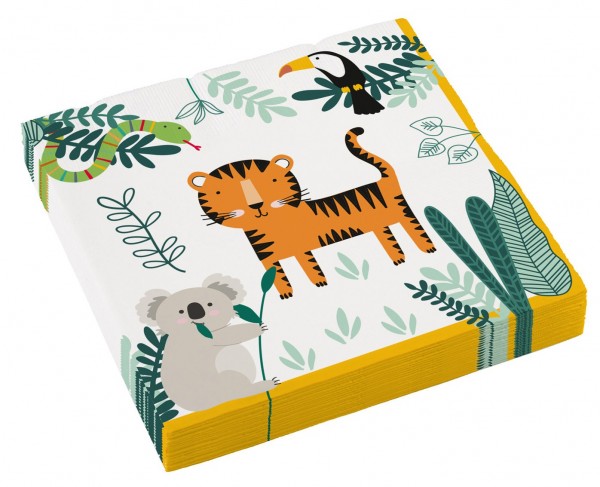 16 Wild Life Dschungel Servietten 33cm