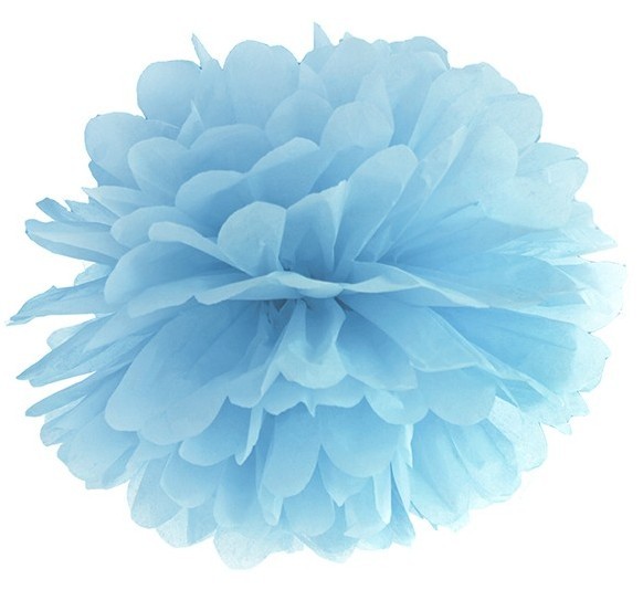 Pompon Romy azurblau 35cm