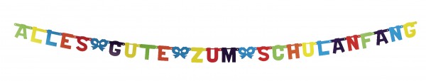 Alles Gute zum Schulanfang Girlande 2,86m