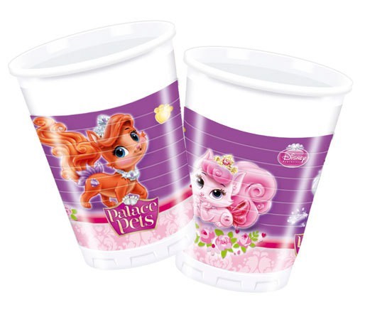 8 Süße Disney Prinzessinnen Tierliebe Kunststoffbecher 200ml