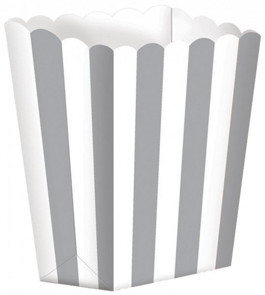 5 Candy Buffet Snack Boxen silber