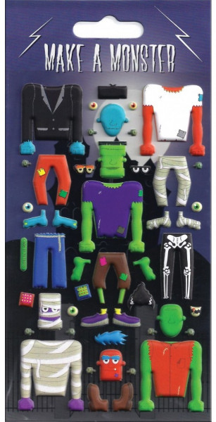 Build your Monster Halloween Sticker-Set