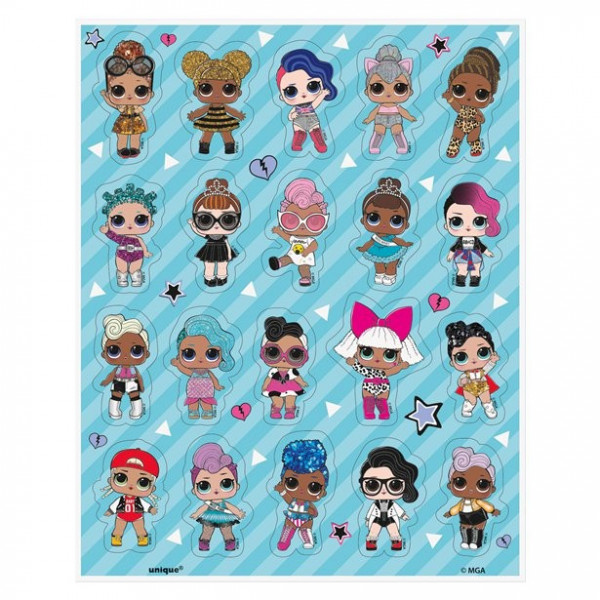 4 LOL High Fashion Stickerbögen