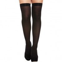Overknees Strümpfe für Damen schwarz