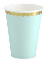 6 Candy Party Pappbecher mint 220ml