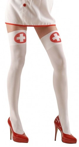 Weiß-Rote Krankenschwester Strümpfe