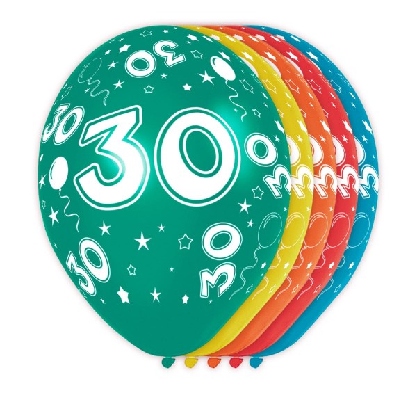 5 Ballons Big 30 30cm