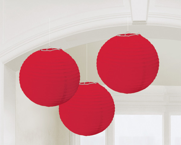 3 Summer Tale Lampions rot 24cm