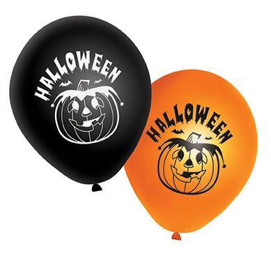 20 Halloween Pumpkin Luftballons 27cm