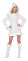 Schneeweißes Eskimo Damenkostüm