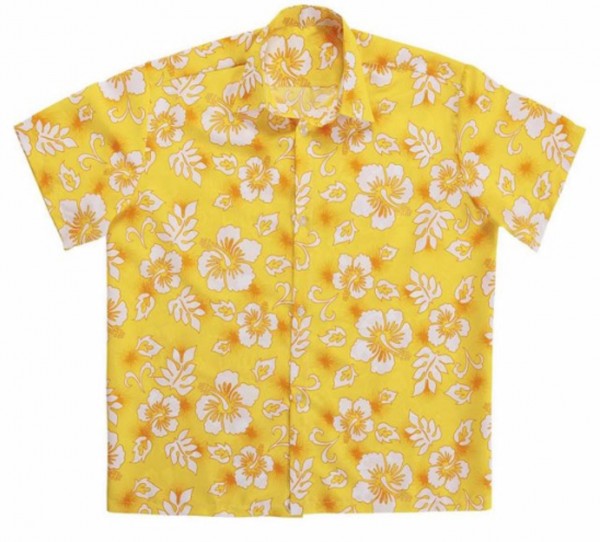 Gelbes Hawaiiblumen Hemd Pietro 2