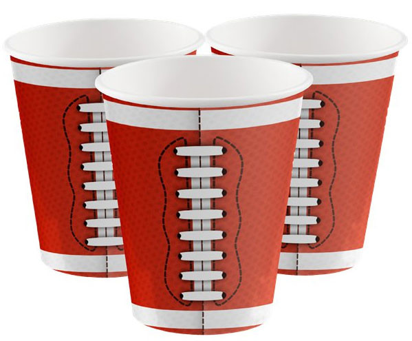 6 Football Partybecher 500ml