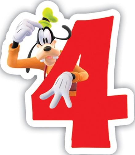 Goofy Geburtstagskerze Zahl 4