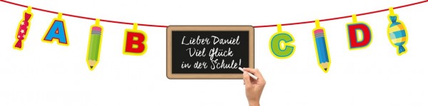 DIY Schulstart Girlande 4m