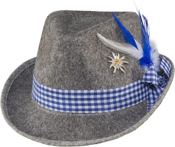 Grau-blauer Oktoberfest Trachtenhut Melissa