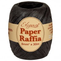 30m Schwarzes Eleganza Bastband 8mm
